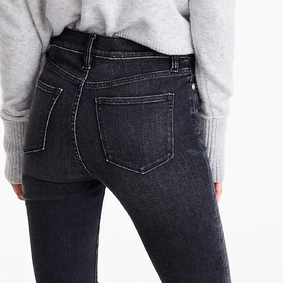 J Crew 9” High Rise Toothpick charcoal wash. - Picture 2 of 3